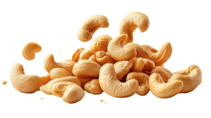cashew nuts isolated on white background 