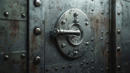 Fototapeta premium Metal safe lock 