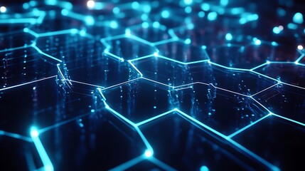 Dynamic technology visualization digital space abstract image futuristic environment close-up view innovation concept