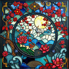 Oriental pattern. Oil painting. Pattern for printing on wall decorations, covers, leaflets, business cards