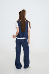 Fototapeta premium Young fashionable woman shot in studio