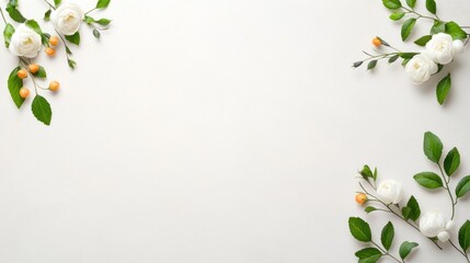 Fototapeta premium Elegant floral arrangement on a light background for decoration.