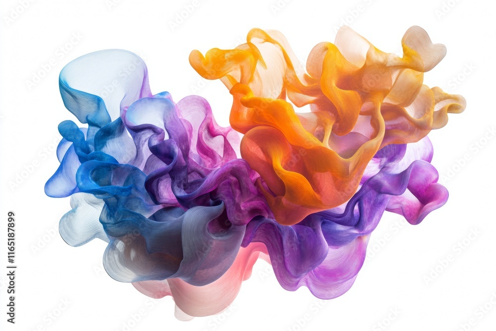 Poster abstract colorful ink swirls: a vibrant explosion of colors in motion, creating a mesmerizing visual