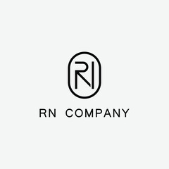NR initials letter logo concept. NR icon design. RN elegant and Professional letter icon design on background. R N