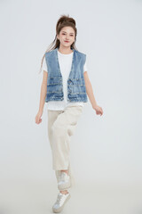 Young fashionable woman shot in studio