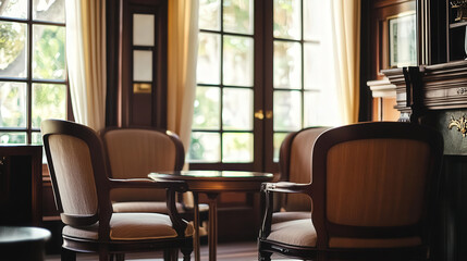 Old chairs in the old-fashioned living room