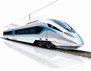 train on a white background