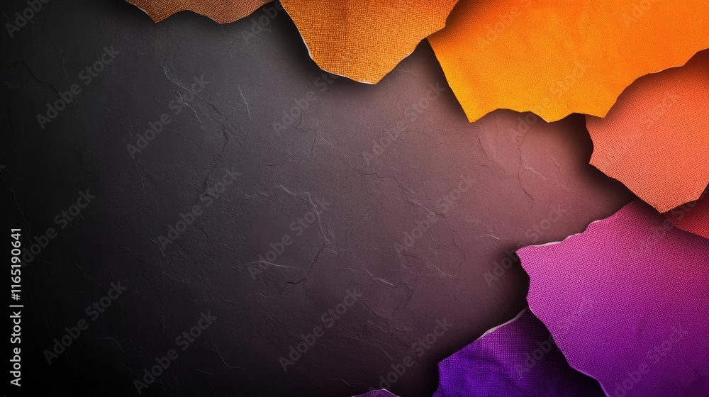 Poster torn abstract background concept. vibrant colorful ripped paper texture background for creative desi