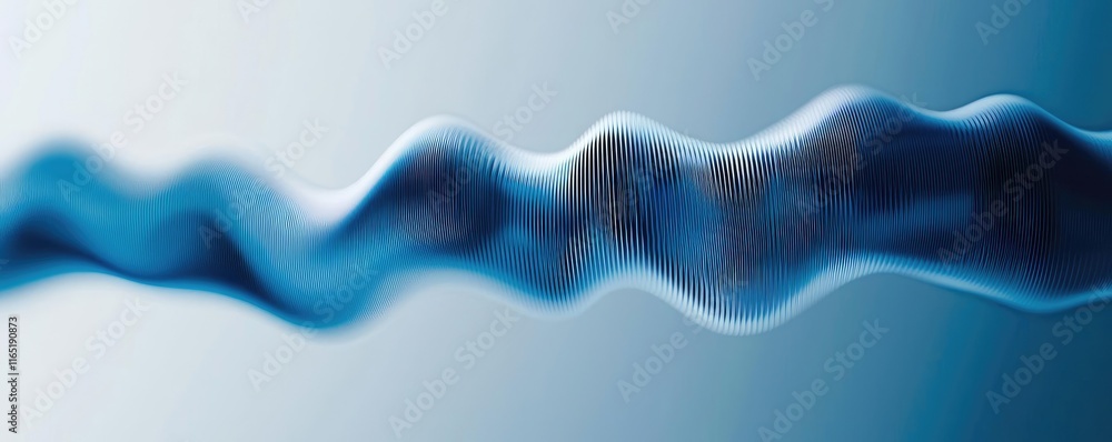 Poster noise abstract background idea. an abstract wave pattern in blue tones, symbolizing movement and flu