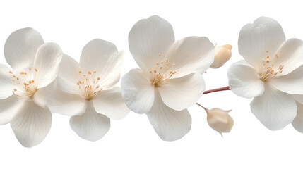 Fototapeta premium white magnolia flowers isolated on white background 