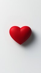 A Striking Red Heart Shape: A Minimalist and Romantic Design