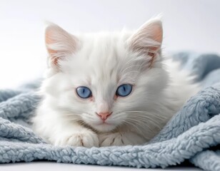 kitten on a white background