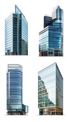 Modern Architectural Marvels: Stunning Glass Skyscrapers in a Cityscape