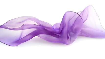 A flowing, translucent purple scarf draped elegantly.