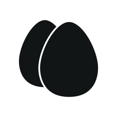 Egg Food Icon features a simple and wholesome design, perfect for representing breakfast menus, healthy eating, or farm-fresh products