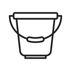 Bucket icon vector image. Suitable for mobile apps, web apps and print media.