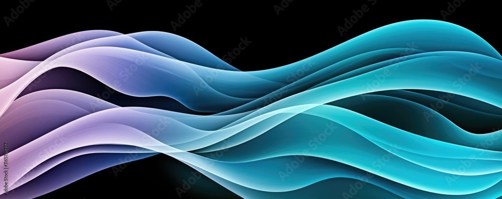 Poster noise abstract background idea. elegant abstract waves in shades of blue and purple, creating a stun