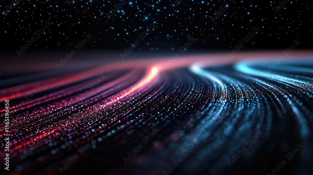 Poster starry abstract background concept. a mesmerizing blend of colorful light trails against a starry ni