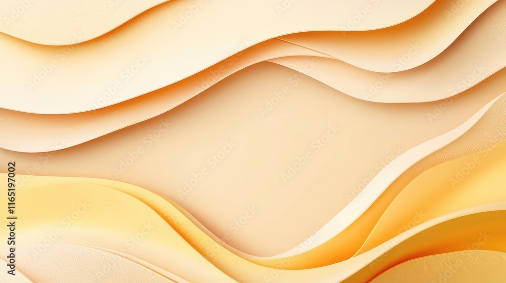 Poster noise abstract background idea. an abstract background featuring smooth waves in soft orange and bei