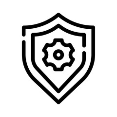 Icon Safety Settings With Style Outline