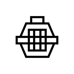 Pet cage line icon.