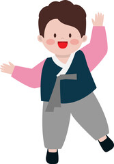 명절 한복 입은 아이들