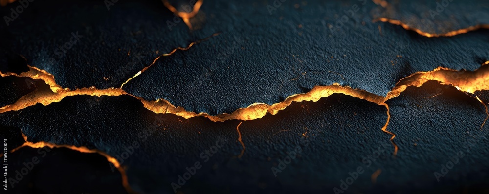 Poster torn abstract background concept. a mesmerizing texture of cracked surface glowing with warm light a