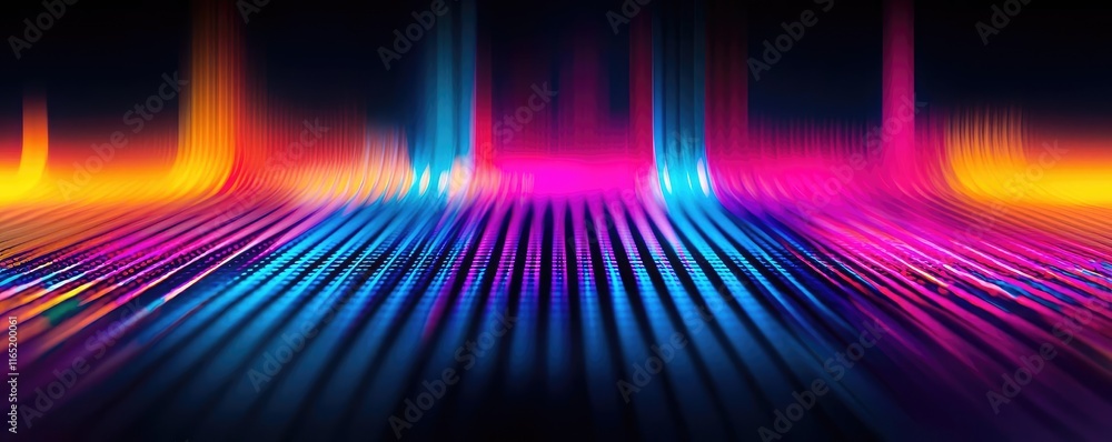 Poster noise abstract background idea. a vibrant abstract background with colorful lines and waves, perfect