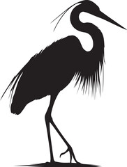 Heron bird silhouette Illustration design