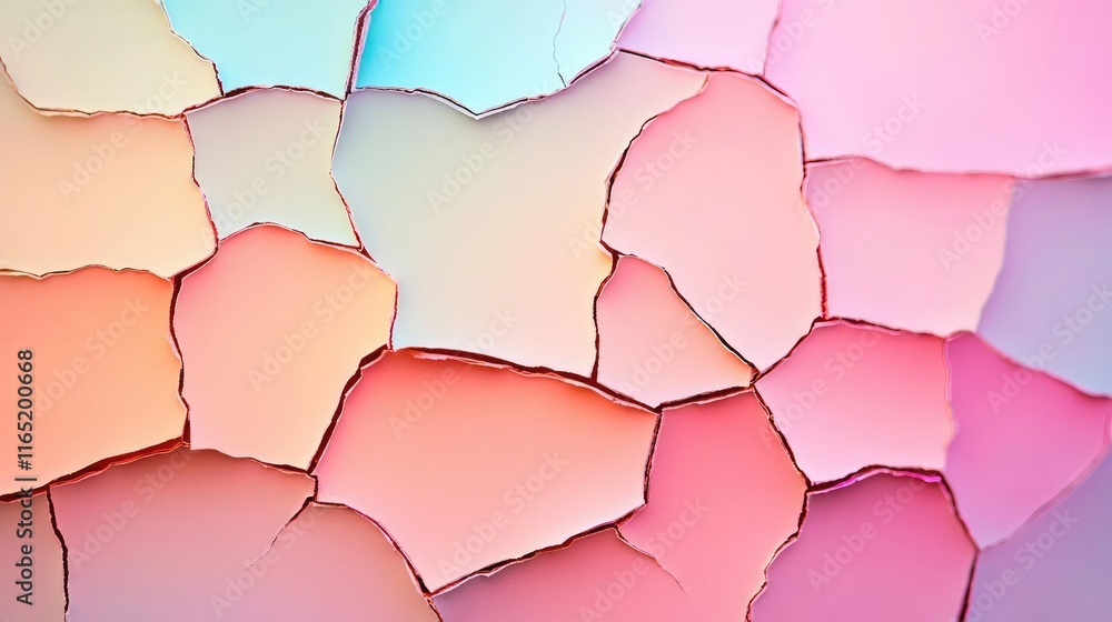 Poster torn abstract background concept. colorful abstract background with layered paper textures in pastel
