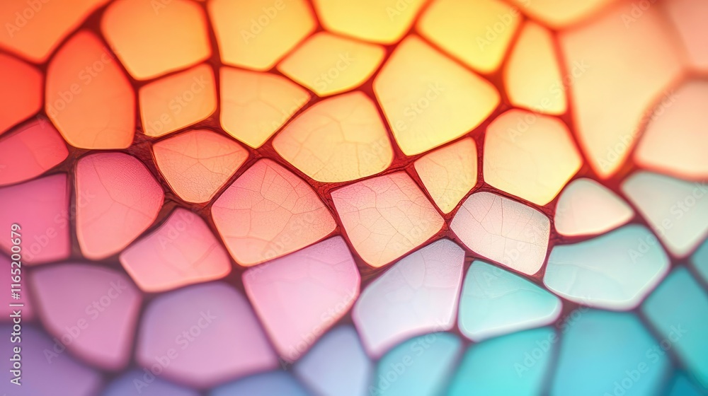 Poster torn abstract background concept. vibrant mosaic pattern with colorful geometric shapes and smooth g