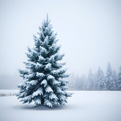 Snowy Pine Tree Landscape