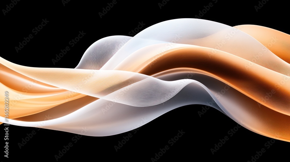 Poster abstract waves in soft hues creating a smooth, flowing design.
