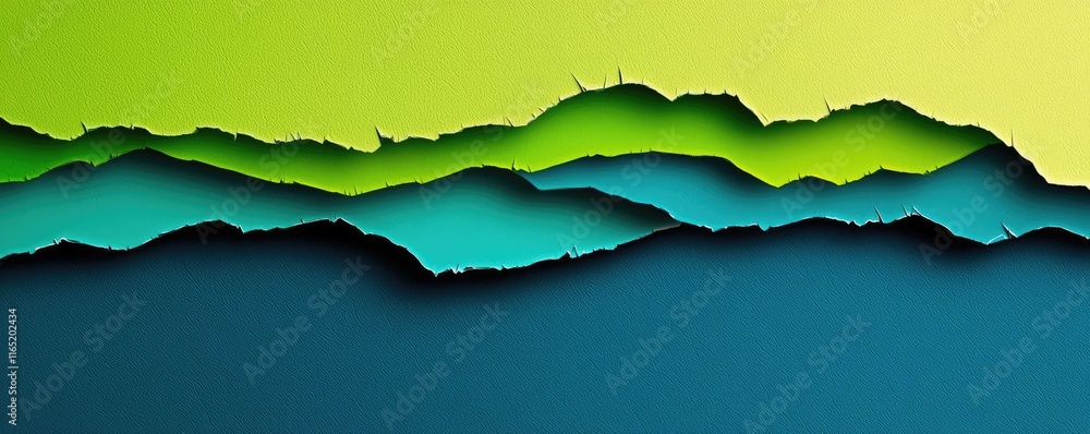 Poster torn abstract background concept. colorful layered abstract design showcasing depth and texture in v