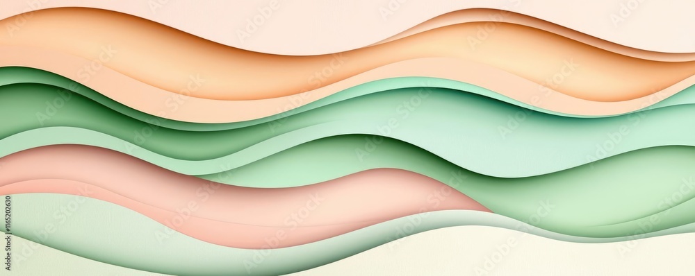 Poster torn abstract background concept. abstract wave patterns featuring soft pastel colors in layered des