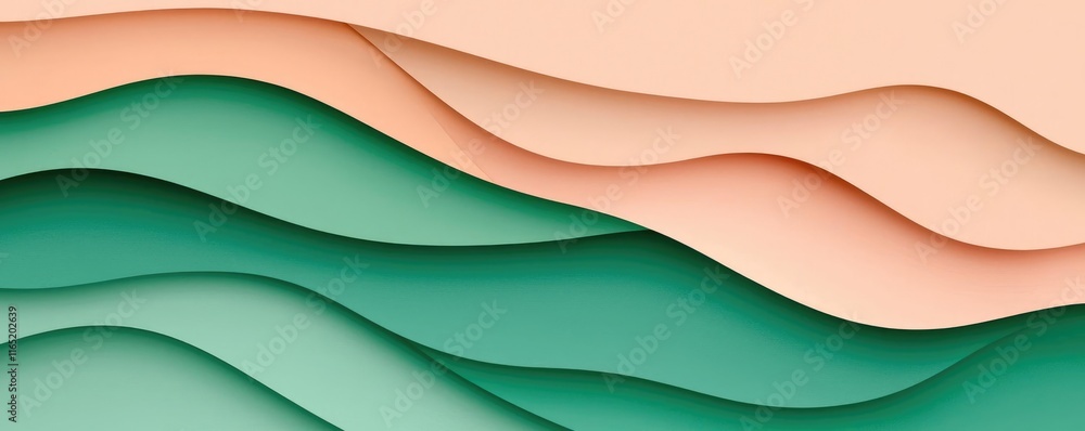 Poster torn abstract background concept. abstract layered design with soft colors and flowing shapes for mo