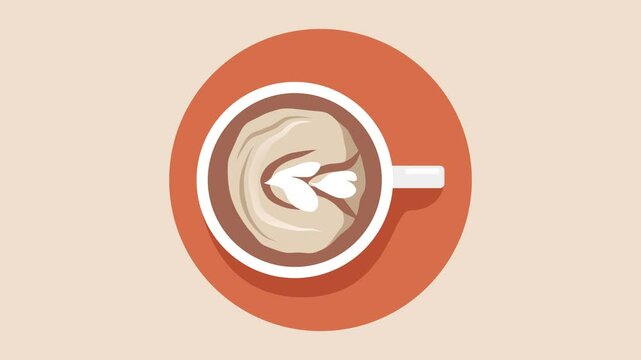 Animated video Coffee beverage Concept. Full length animation illustration. High quality 4k footage