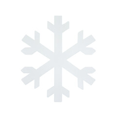 Obraz premium Snowflake icon winter theme transparent background digital design isolated view seasonal concept