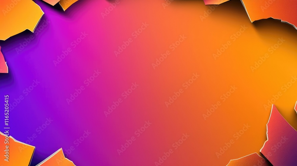 Poster torn abstract background concept. colorful abstract background with torn edges in vibrant gradient h