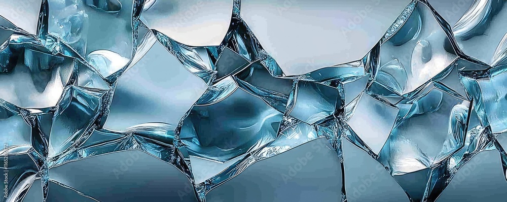 Poster torn abstract background concept. close-up of ice cubes showcasing unique shapes and textures in a r