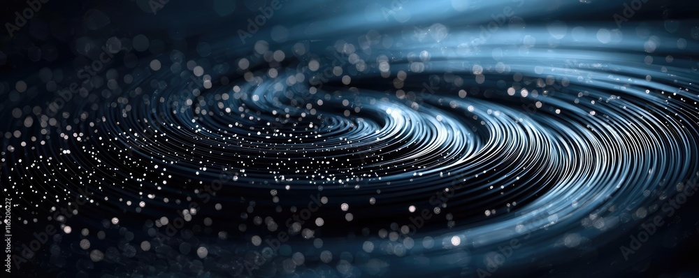 Poster starry abstract background concept. a mesmerizing spiral of cosmic energy swirling in deep space wit