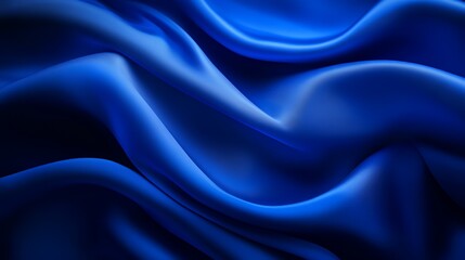Obraz premium Abstract Blue Silk Draped Fabric Texture Background