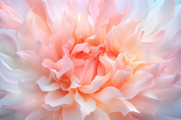 Peach Blossom, Delicate Petals Unfurling Softly, Showing Gentle Radiance in Pastel Hues. Nature's Elegance.