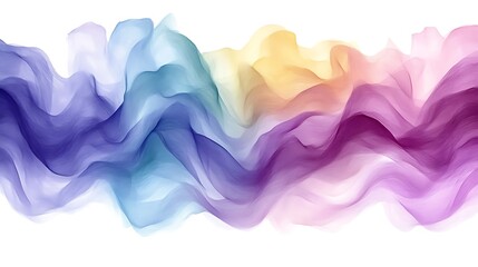 Obraz premium Abstract Pastel Waves Flowing Gently Across White