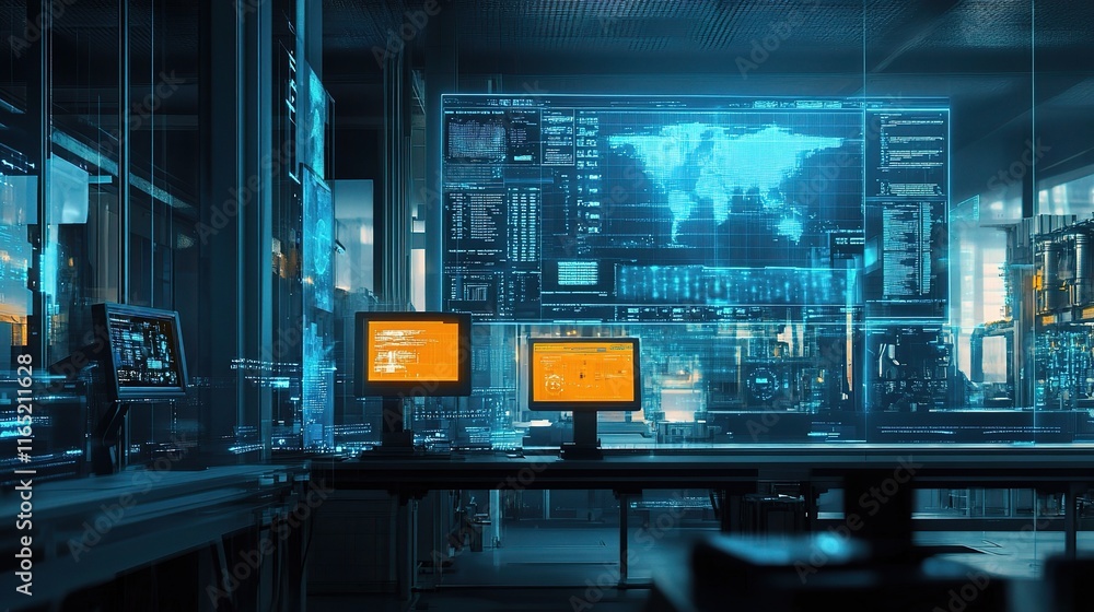 Poster advanced smart factory management system for automated control
