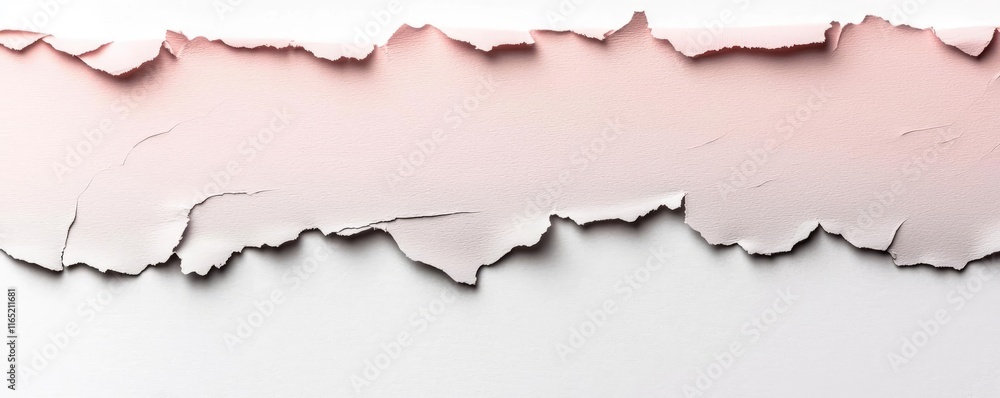 Poster torn abstract background concept. a close-up view of textured paper with peeling edges in soft paste