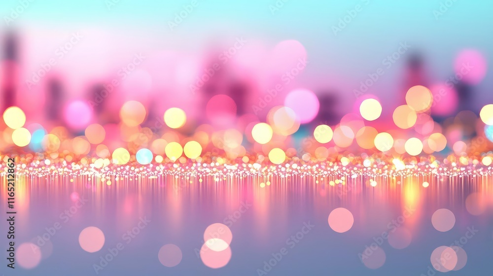 Aufkleber starry abstract background concept. abstract colorful bokeh lights creating a dreamy and vibrant atm