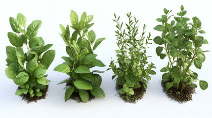 Obraz premium Vibrant Green Foliage, Lush Plants, Growing Healthy, Outdoors, Beautifully, Naturally