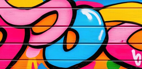 Graffiti abstract background concept. Vibrant graffiti art featuring colorful abstract designs on a textured wall.