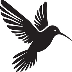 Humming bird silhouette vector artwork